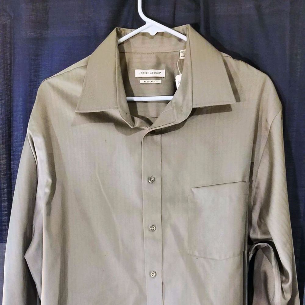 Joseph Abboud Grey Striped Dress Shirt, XL NWT